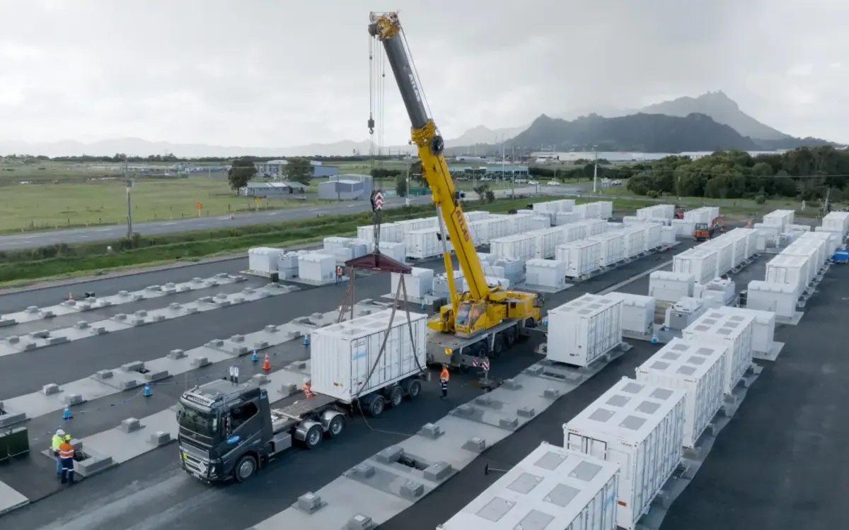 Giant grid-connected battery site set to open at Marsden Point, Northland
