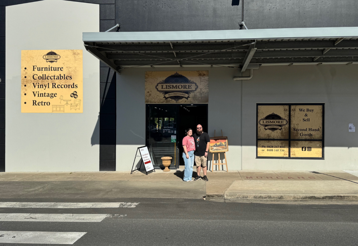 Lismore CBD welcomes Luke and Jessica's new second hand furniture shop
