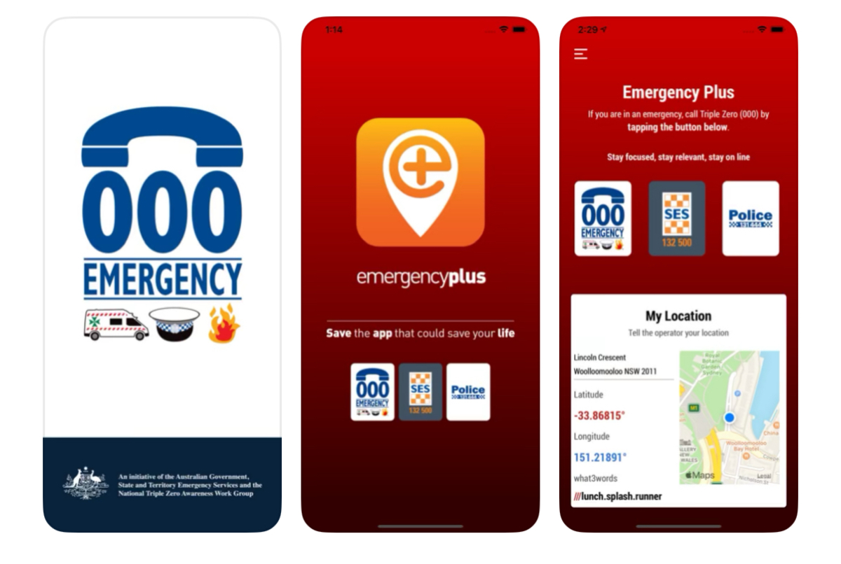 Download Emergency Plus App - call out from Ambos and Police.