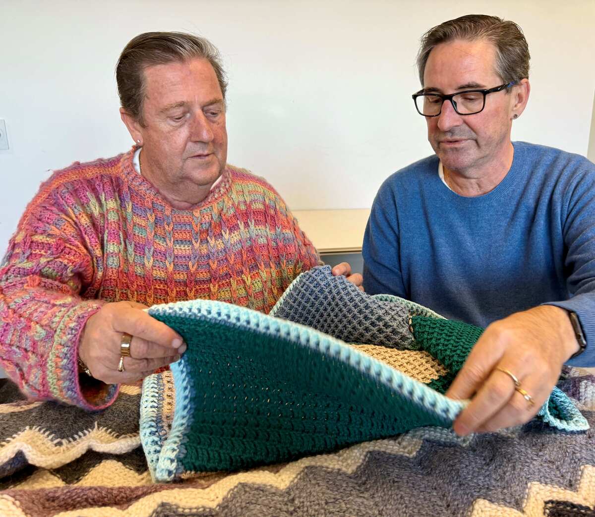 Of course men crochet too and these two stole the show