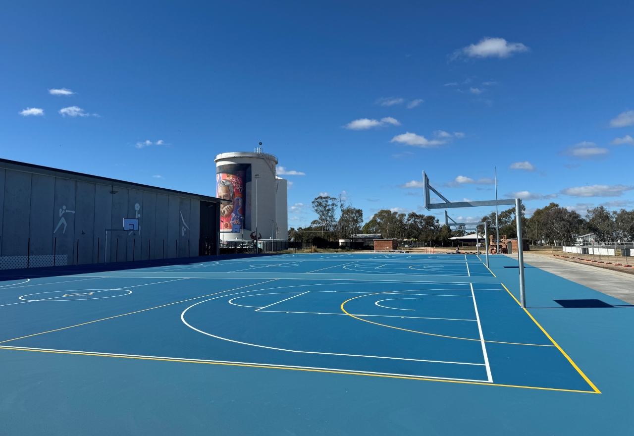 Walgett netball courts near completion