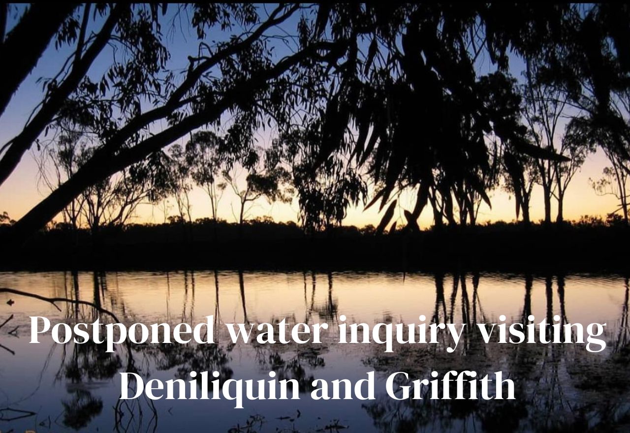 Postponed water inquiry visiting Deniliquin and Griffith