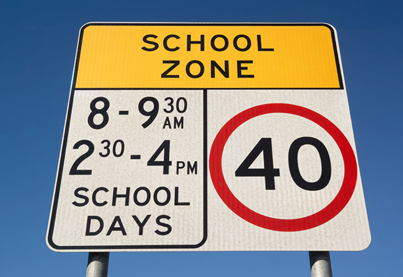 School zones are back in force today and seatbelt offences are down