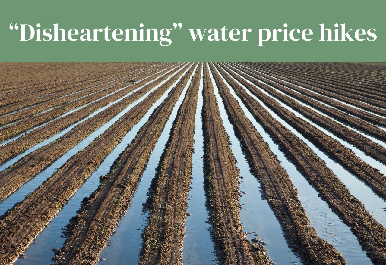 Water charges for irrigators have risen as the new financial year ticks over.