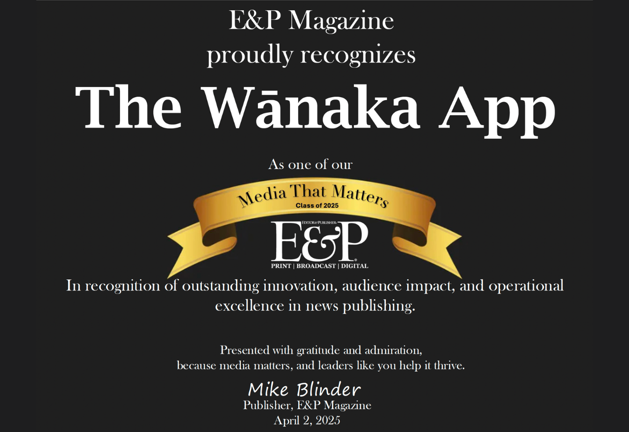 Wānaka App recognised on global ‘Media That Matters’ list