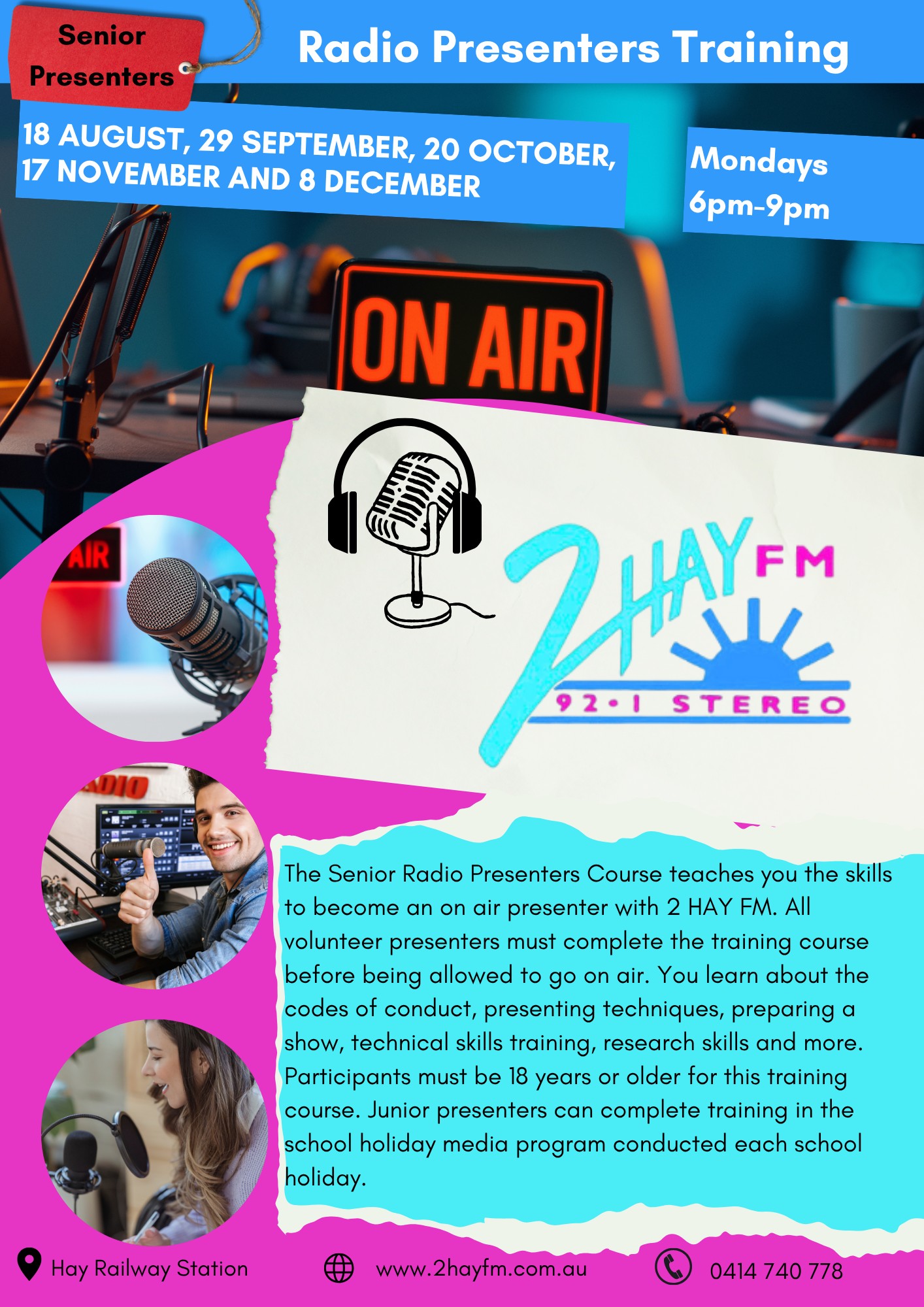 Train with 2Hay FM to become a radio presenter!