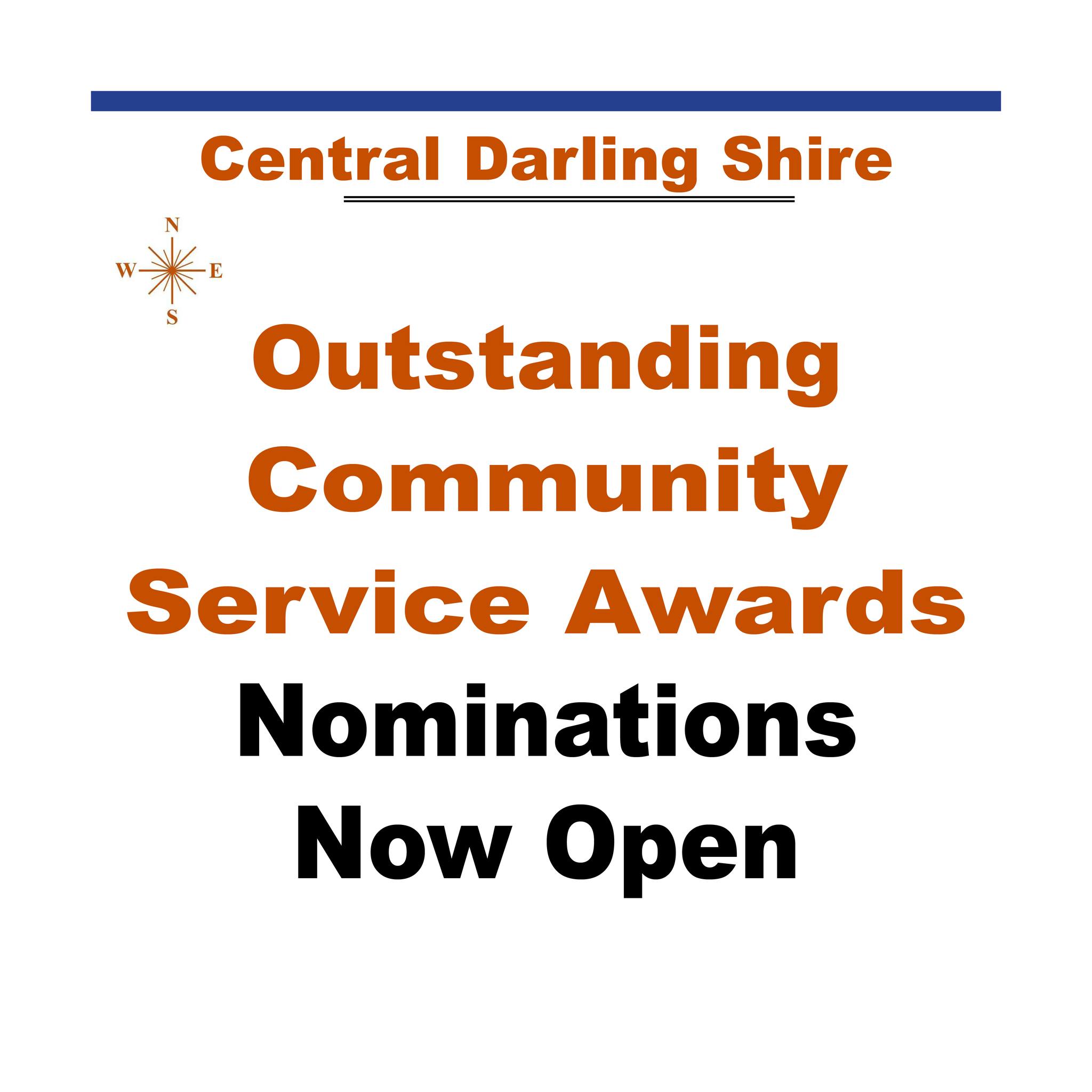 Nominations open for Central Darling Shire Outstanding Community Service Awards