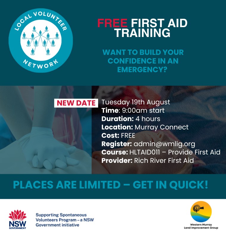 Free first aid training available in Murray connect