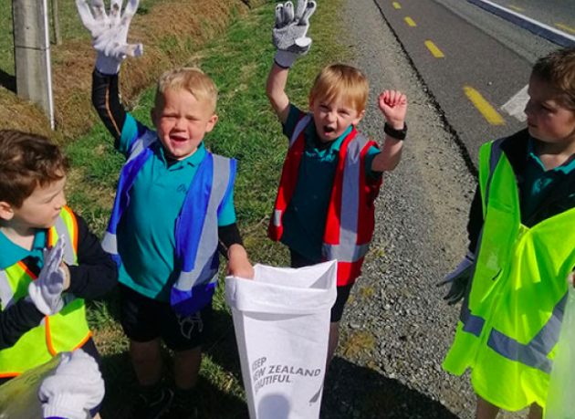 Gloves on ready for Clean Up Week 