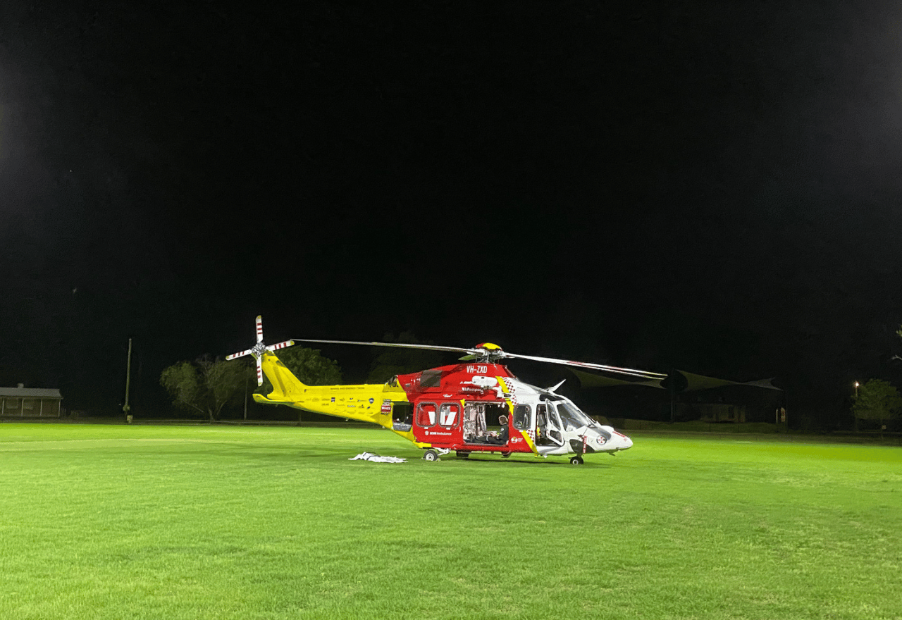 Rescue helicopter on task for two emergencies