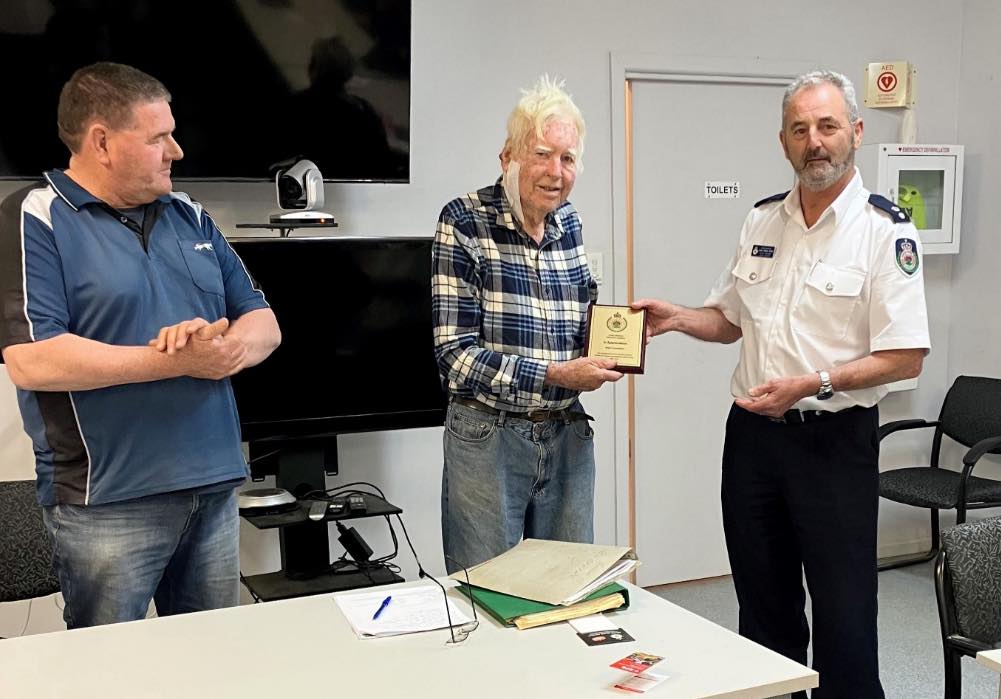 Peter Connelan from Balranald recognised for 25 years of service