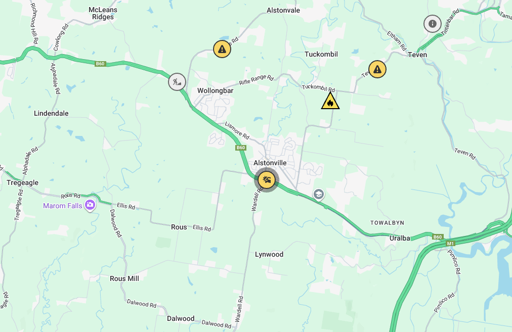 School bus rolls down embankment at Alstonville