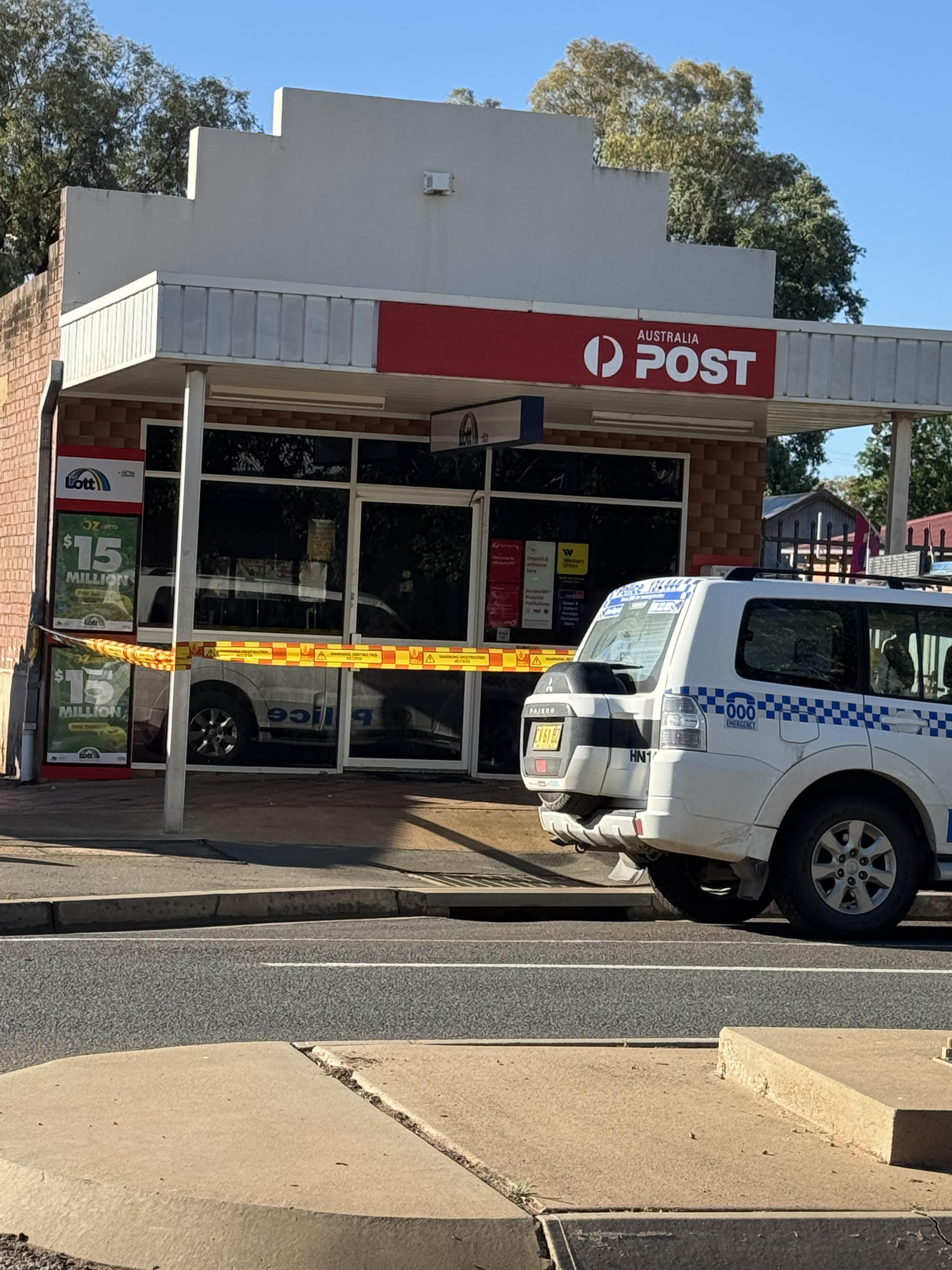 Hillston Post Office and Newsagency damaged by fire