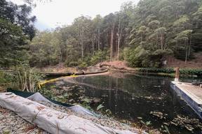 Helicopter activity at Mullumbimby’s Lavertys Gap weir 6-7 November