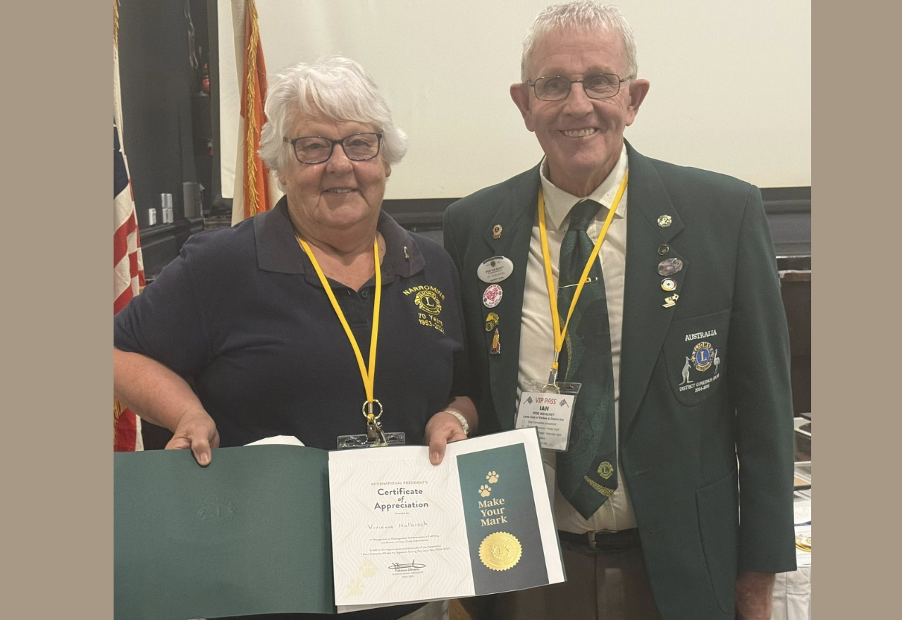 An award 'for all Narromine Lions'