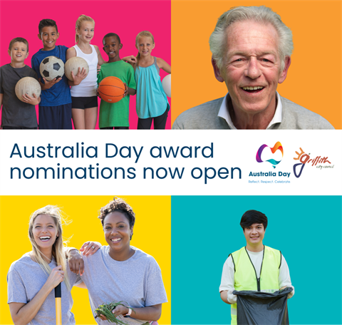 Get your nominations in for Griffith's 2026 Australia Day awards