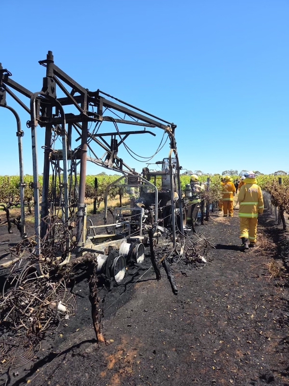 Vehicle fire at Langhorne Creek