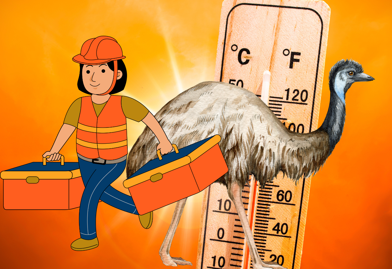 Working in the Australian heat