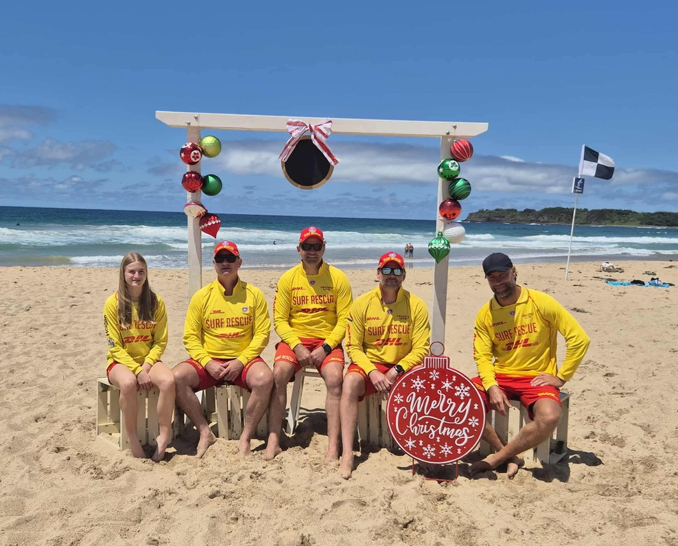 Santa hits the sand at Jones Beach