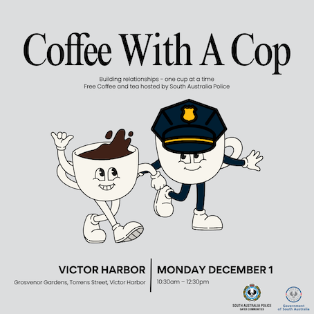 Coffee with a cop in Victor
