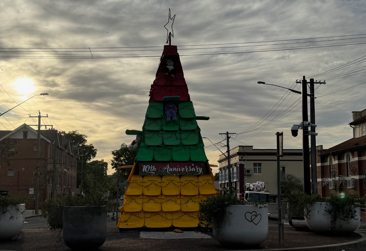 Lismore’s kerbside lid 2025 Christmas tree launches in CBD