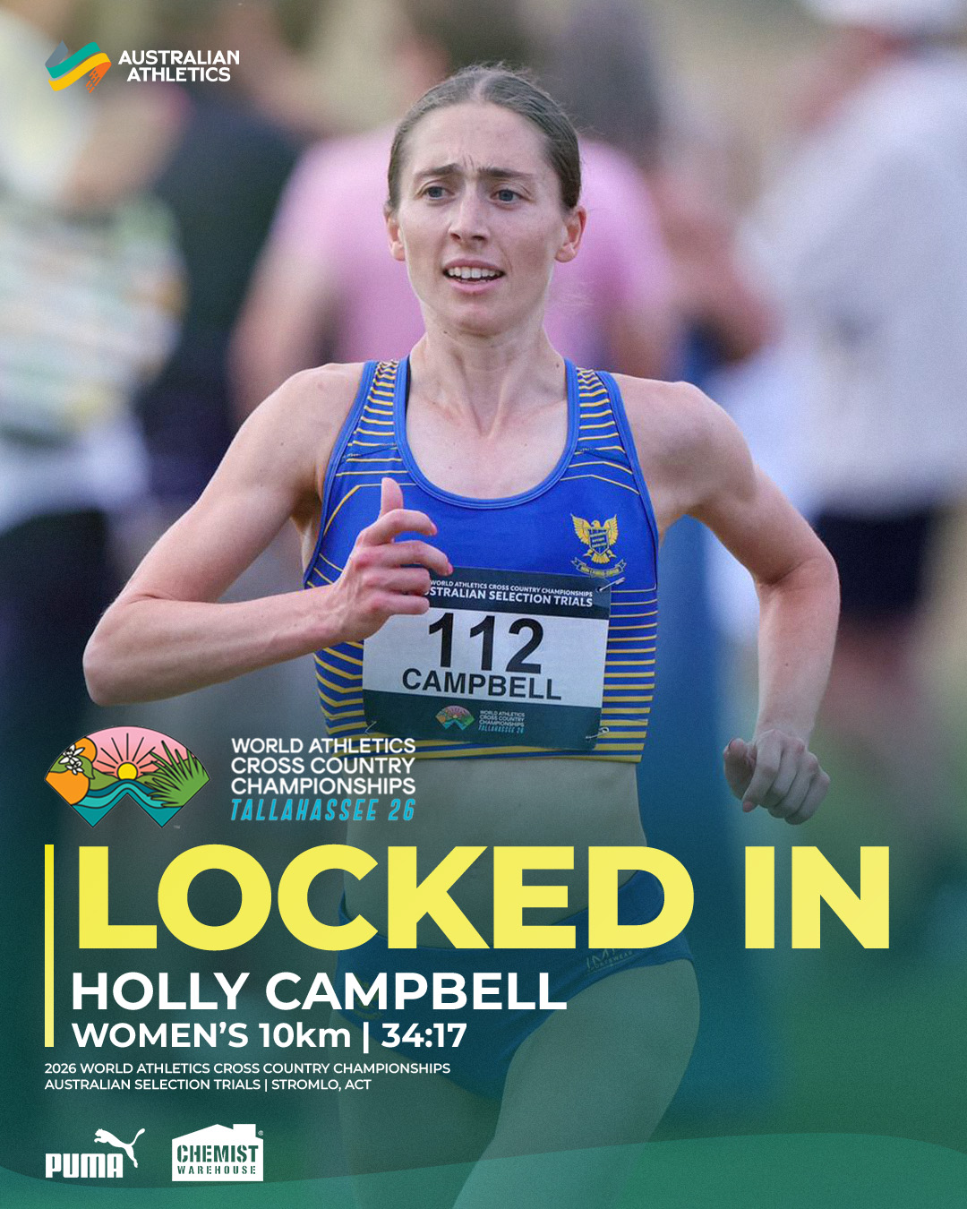 Holly earns her spot on Australian World Cross Country Team