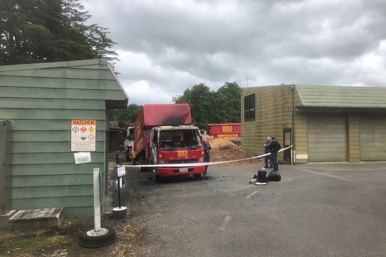 Suspicious fire engulfs multiple trucks overnight