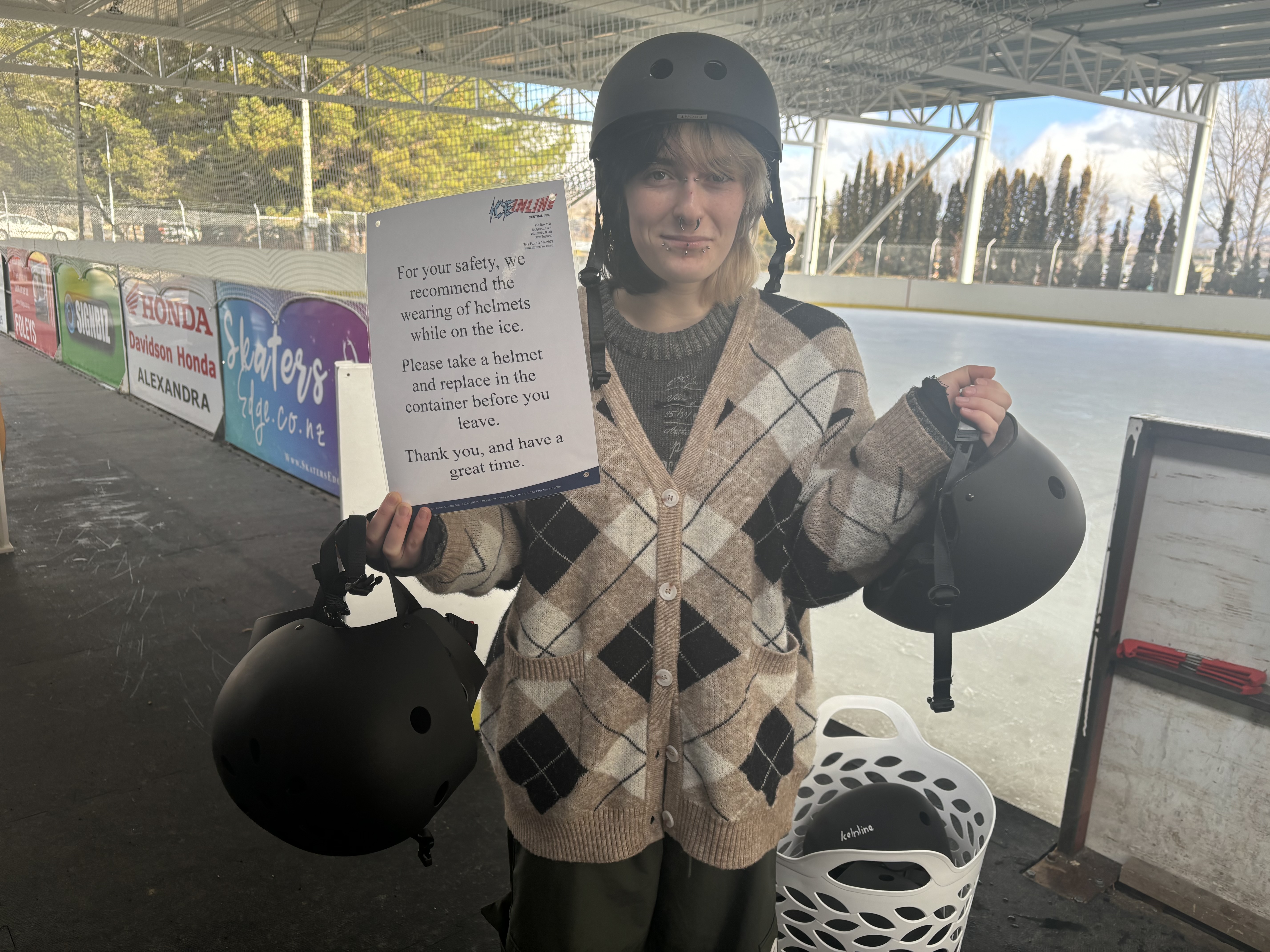 IceInline proactive about helmet use at ice rink