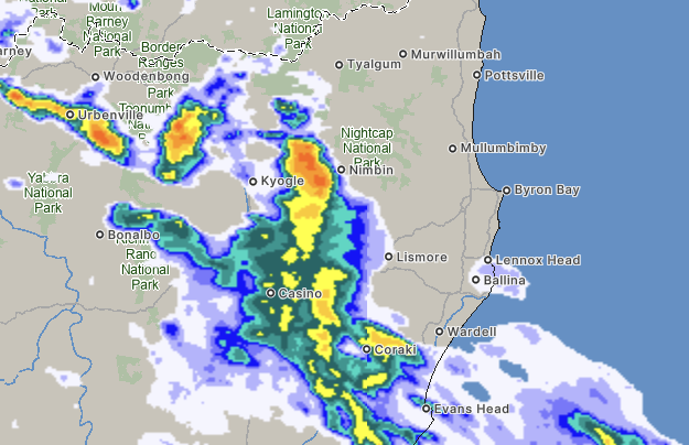 Severe Thunderstorm Warning for Lismore & NRs