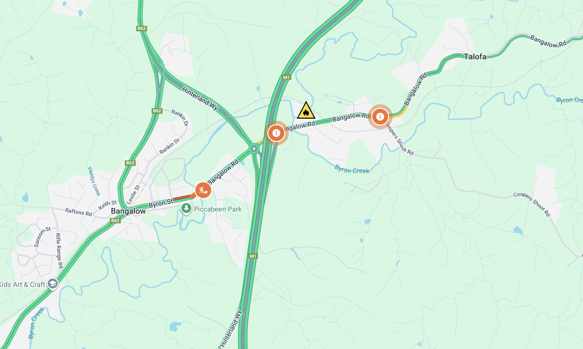 Bangalow Road closed east of Bangalow over weekend